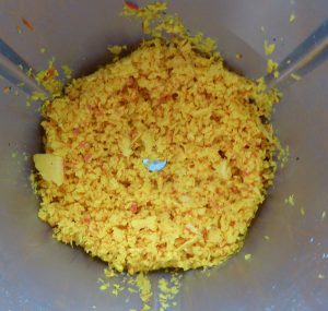 zerkleinerter Kürbis
