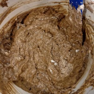 fertiger Teig mit untergehobenem Ei-Schnee