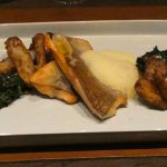 in Orangenbutter gebratenes Saiblingsfilet