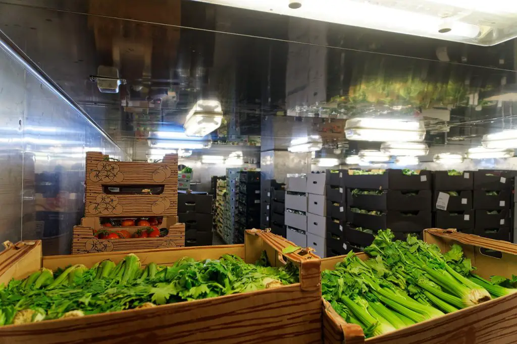 Kühlraum für Salat und Gemüse